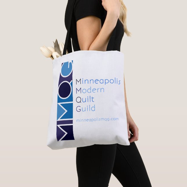 Vertical Logo Tote Bag (Close Up)