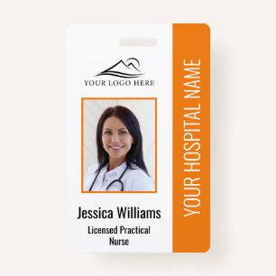 Vertical LPN Licensed Practical Nurse Photo ID Badge