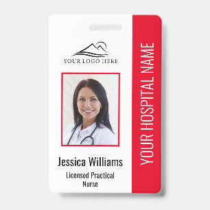 Vertical LPN Licensed Practical Nurse Photo ID Badge