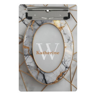 Vertical Luxury Oval Frame with Custom Name Mini Clipboard