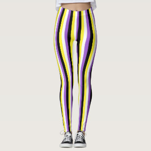 Vertical Nonbinary Pride Flag Leggings