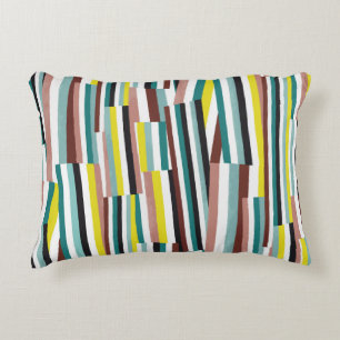 vertical oblique line length pattern accent pillow