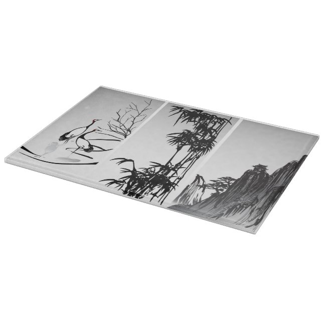 Vertical Oriental Scroll Cutting Board (Corner)