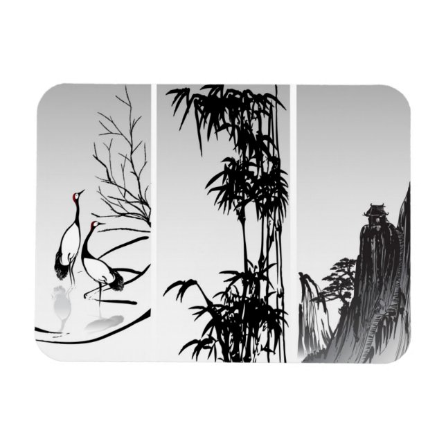 Vertical Oriental Scroll Magnet (Horizontal)
