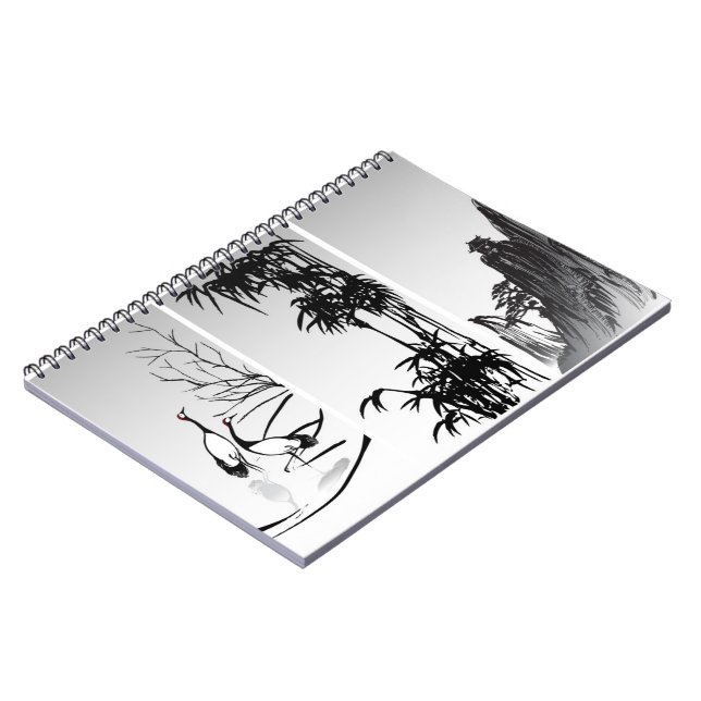 Vertical Oriental Scroll Notebook (Left Side)