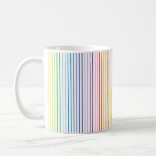 Vertical Outlined Broader Spectrum Rainbow Stripes Coffee Mug