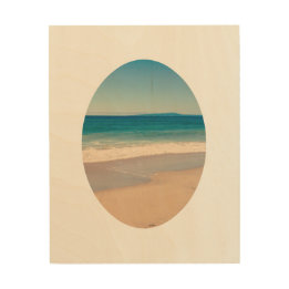 Vertical Oval Border Photo 8" x 10" Wood Wall Art