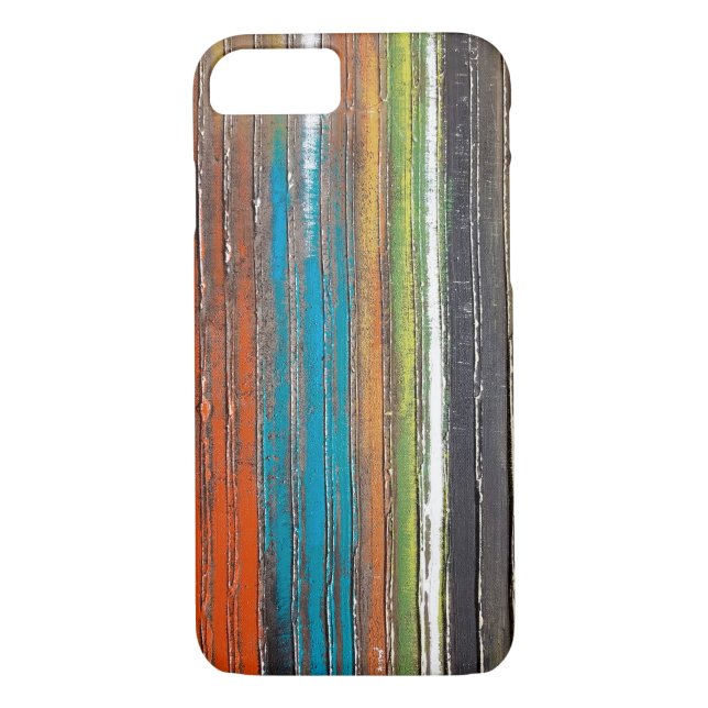 vertical painted striped abstract Case-Mate iPhone case (Back)