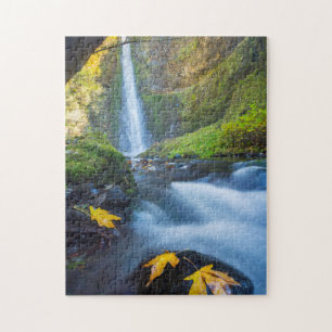 Vertical panorama view of Tunnel Falls Jigsaw Puzzle