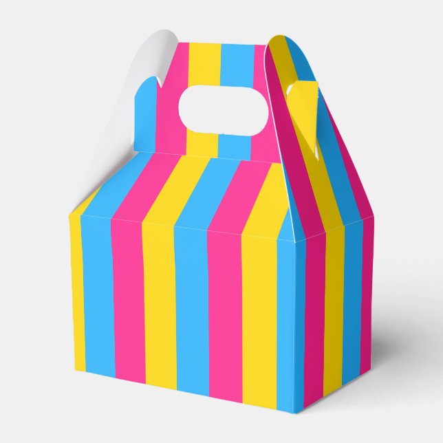 Vertical Pansexual Pride Flag Favor Box (Front Side)