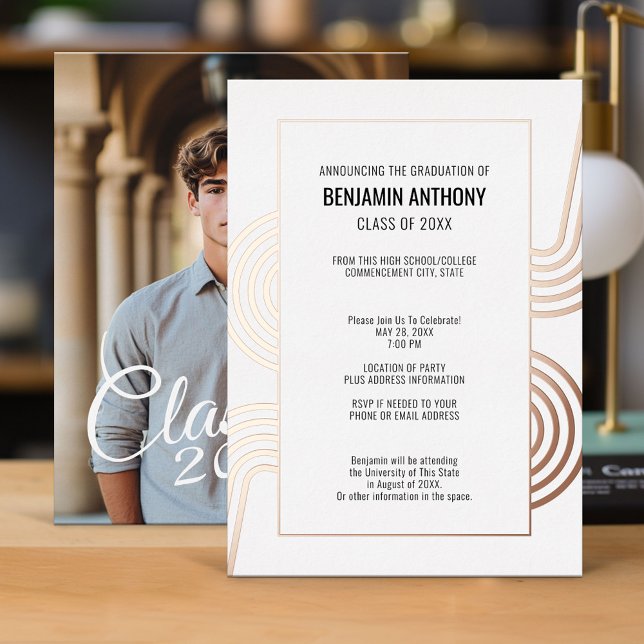 Vertical Photo Announcement Graduation Party (Graduation Invitation)