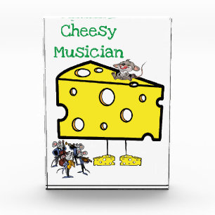 Vertical Photo Block Mousey Cheesy Musician