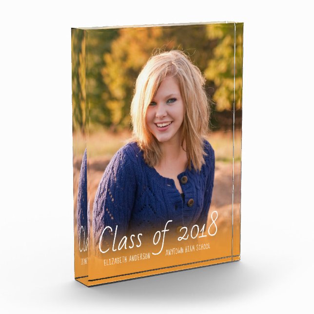 Vertical Photo Graduation Orange Class of 2018 (Left)