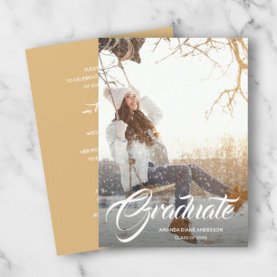 Vertical Photo Graduation Party Invitations