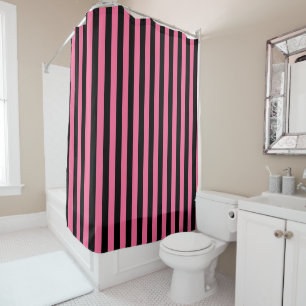 Vertical Pink and Black Stripes