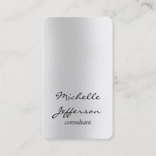 Vertical Plain Grey Unique Personal Business Card