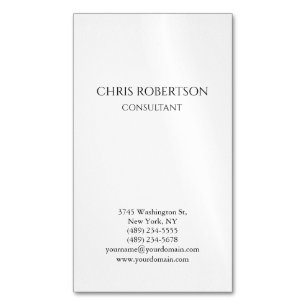 Vertical Plain Original Modern Minimalist Simple Magnetic Business Card