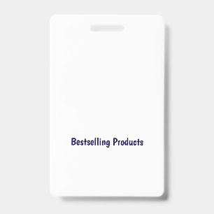 Vertical Plastic Badge