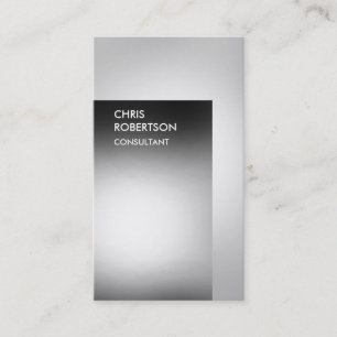 Vertical Professional Grey Stripe Business Card