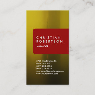 Vertical red browny yellow abstract business card