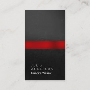 Vertical red grey black pattern professional plain business card