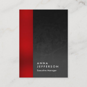 Vertical red grey pattern professional plain business card