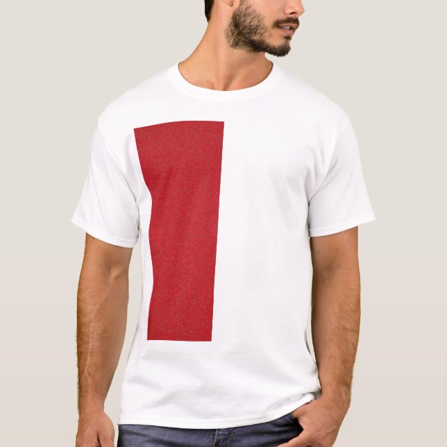 Vertical Red Noise Accent T-Shirt – Customizable (Front)