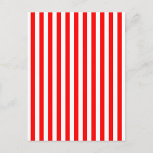 Vertical Red & White Stripes Postcard