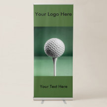 Vertical Retractable Banner with Golf Ball