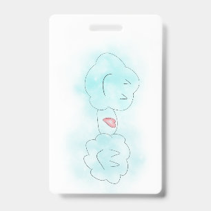 VERTICAL, RETRACTABLE - CLOUD LOVE BADGE