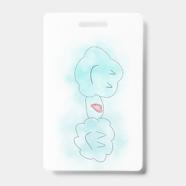 VERTICAL, RETRACTABLE - CLOUD LOVE BADGE (Front)