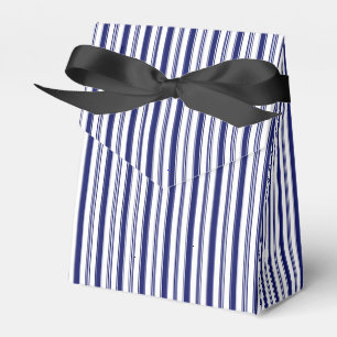 Vertical Sailor Blue and White Stripes Favor Box