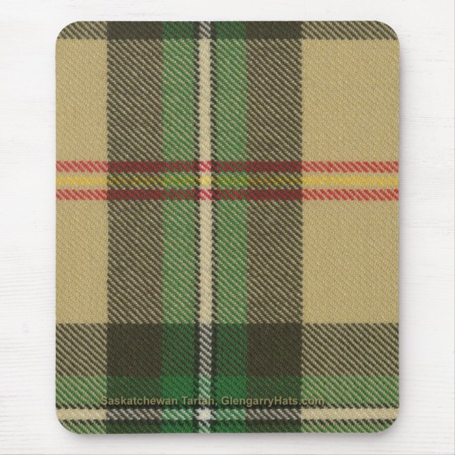 Vertical Saskatchewan Tartan Mousepad (Front)