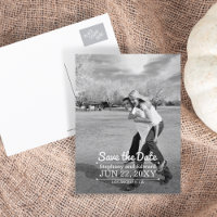 Vertical Save the Date Custom Photo Postcard