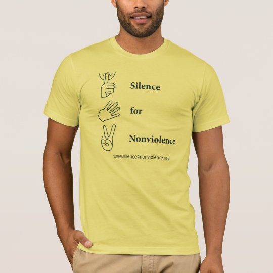 Vertical Silence for Nonviolence Design T-Shirt