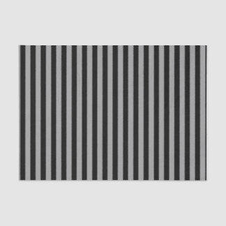 Vertical Silver and Black Stripes Tissue Paper