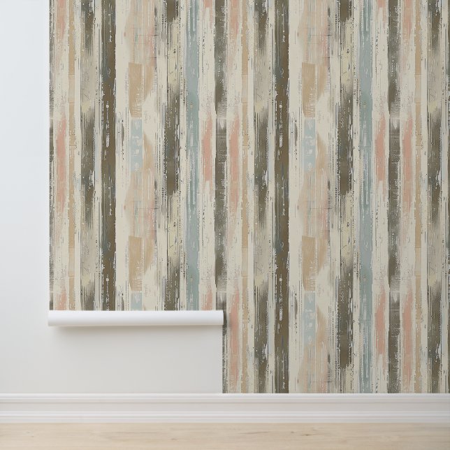 Vertical sketched artistic lines earth colour ink wallpaper (Application)