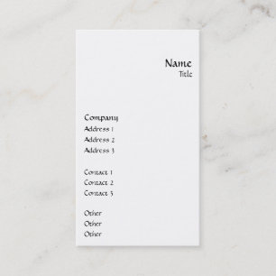 Vertical Smooth Business Card