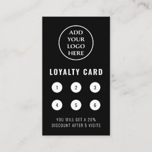 Vertical Social Media Professional Business Logo Loyalty Card