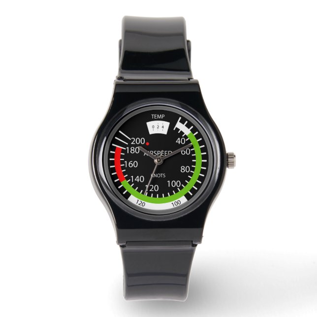 Vertical Speed Indicator Pilot Aviation Geek Watch (Front)