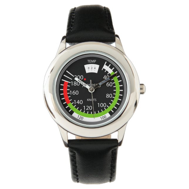 Vertical Speed Indicator Pilot Aviation Geek Watch (Front)