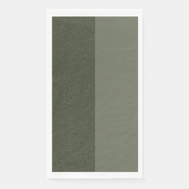 Vertical Split Moss Green Napkin – Customizable (Front)