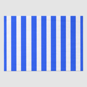 Vertical Stripe Sailor Blue & White Pattern Tissue Paper