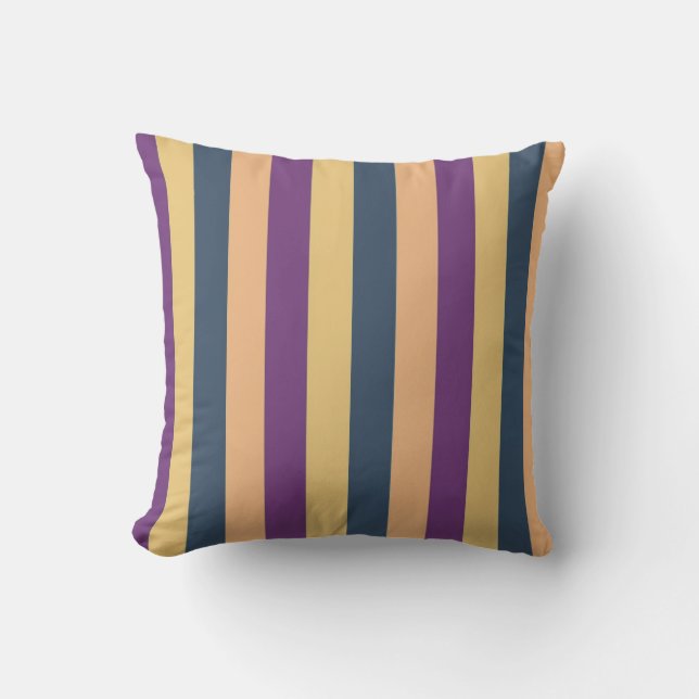 Vertical striped abstract throw pillow (Front)