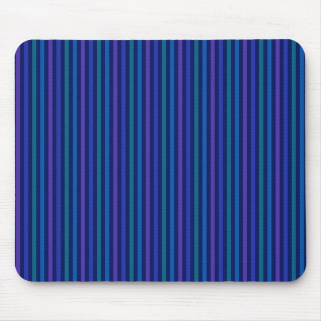 Vertical Striped Pattern Blue Green Purple Mouse Pad (Front)