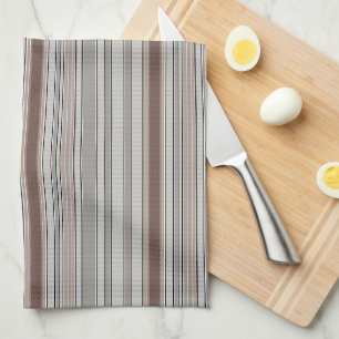 vertical striped textured pattern in grey brown kitchen towel