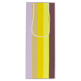 Vertical Striped Wine Gift Bag