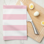 Vertical Stripes Baby Pink And White Striped Kitchen Towel<br><div class="desc">Vertical Stripes – light pink and white striped pattern.</div>