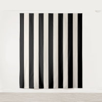 Vertical Stripes Black And Cream White Striped