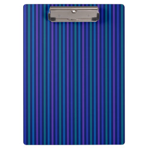 Vertical Stripes Blue Green Purple Clipboard